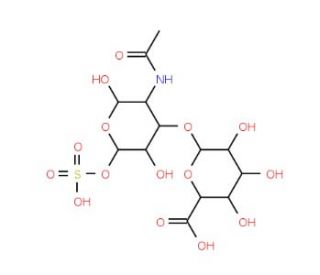 Chemical structure of Chondroitin Sulfate Sodium Salt | 9087-07-9