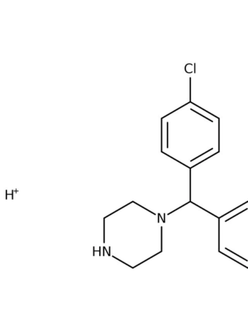 Chemical structure of 1-(4-Chlorobenzylhydryl)piperazine | 303-26-4