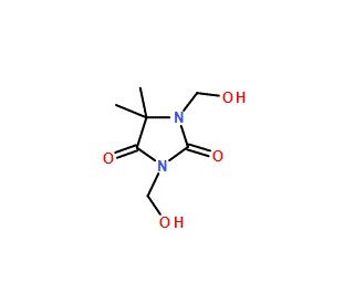 Chemical structure of DMDM Hydrantoin | 6440-58-0