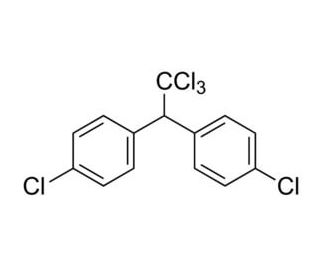 Chemical structure of 1,1,-Bis (4-Chlorophenyl)-2,2,2-Trichloroethane 4,4'-DTT | 50-29-3