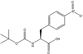 A chemical structure of Boc-4-nitro-L-phenylalanine | 33305-77-0