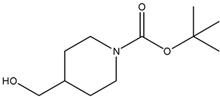 Chemical drawing of N-Boc-4-Piperidinemethanol | 123855-51-6