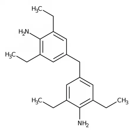 Chemical structure of 4,4’-Methylenebis(2,6-diethylaniline) | 13680-35-8