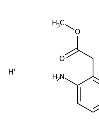 Chemical structure of ®-(-)-2-phenylglycine methylester hydrochloride | 19883-41-1