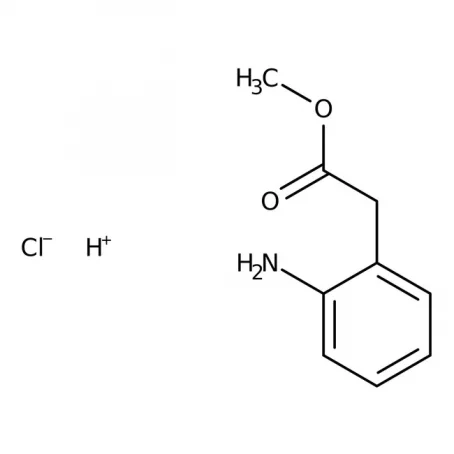 Chemical structure of ®-(-)-2-phenylglycine methylester hydrochloride | 19883-41-1