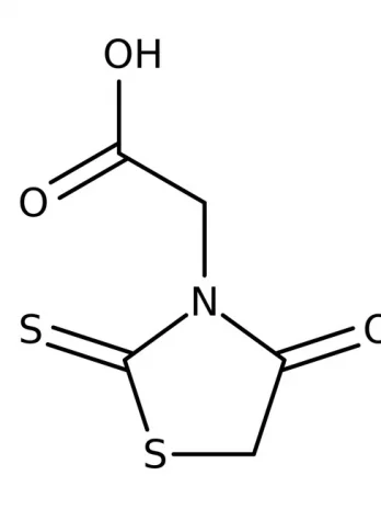 Chemical structure of 8-Rhodanine-3-acetic acid | 5718-83-2