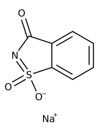 Chemical structure o fSoluble Saccharin | 128-44-9