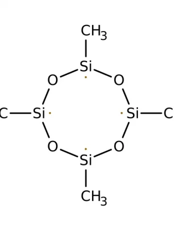 Chemical structure of Tetramethyltetracyclosiloxane | 2370-88-9