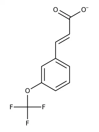 Chemical structure of 3-(Trifluoromethoxy cinnamic acid 97%(trans) | 168833-80-5