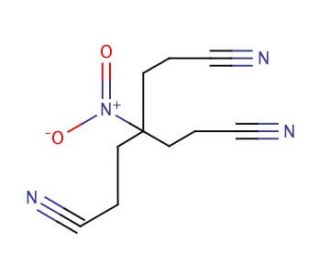 Chemical structure of 1,1,1-Tris(2-cyanomethyl)nitromethane | 1466-48-4