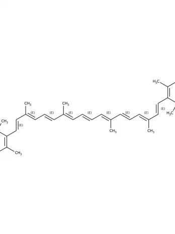 Chemical structure of Astaxanthin (crystalline) | 472-61-7