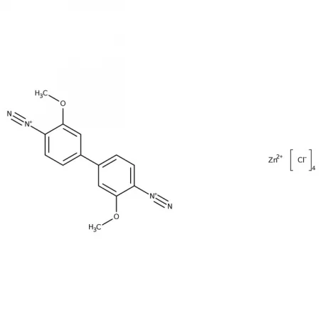 Chemical structure of Fast Blue B Salt | 14263-94-6