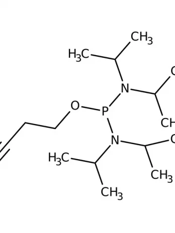 Chemical structure of 2-Cyanoethyl N,N,N',N'-tetraisopropyl phosphoramidite | 102691-36-1