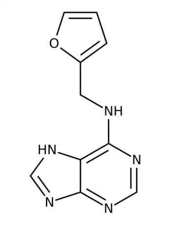 Chemical structure of 6-Furfuryl Aminopurine (Kinetin) | 525-79-1