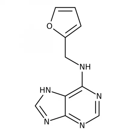 Chemical structure of 6-Furfuryl Aminopurine (Kinetin) | 525-79-1