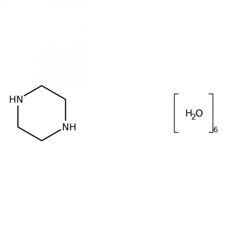 Chemical structure of Piperazine Hexahydrate | 142-63-2