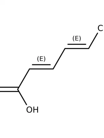 Chemical structure of Sorbic acid | 110-44-1