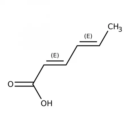 Chemical structure of Sorbic acid | 110-44-1