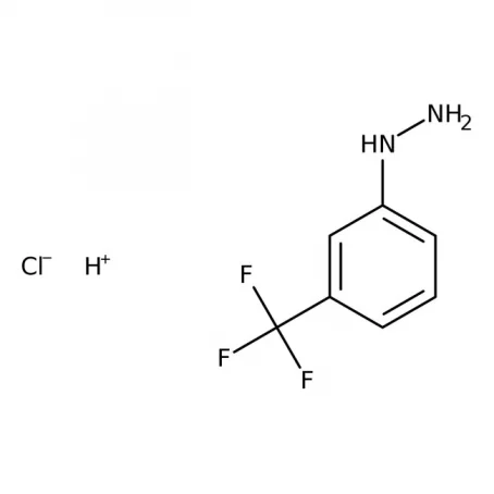 Chemical structure of Specifications Odor Odorless Quantity 10g Formula Weight 212.6 Percent Purity 98% Chemical Name or Material 3-(Trifluoromethyl)phenylhydrazine hydrochloride