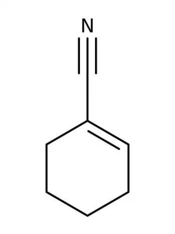 Chemical structure of 1-Cyclohexenecarbonitrile | 1855-63-6