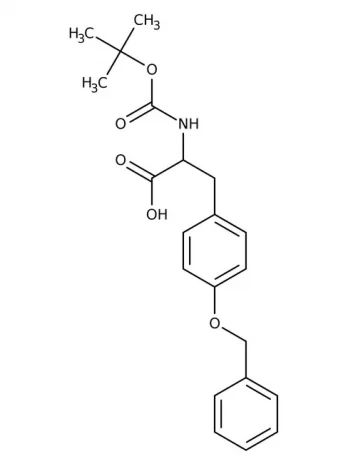 Chemical structure of Boc-tyr(bzl)-oh | 2130-96-3