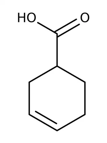 Chemical structure of 3-Cyclohexene-1-carboxylic acid | 4771-80-6