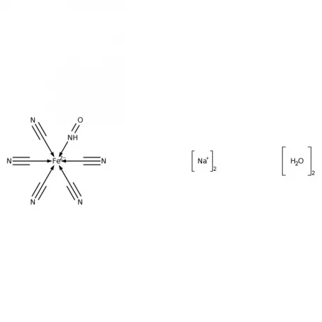 Chemical structure of Sodium Nitroprusside, dihydrate | 13755-38-9