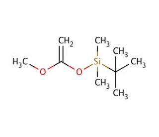 Chemical structure of 1-(tert-Butyldimethylsilyloxy)-1-methoxyethene | 77086-38-5