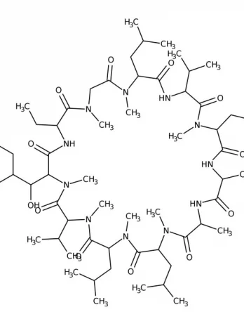 Chemical structure of Cyclosporine A | 59865-13-3