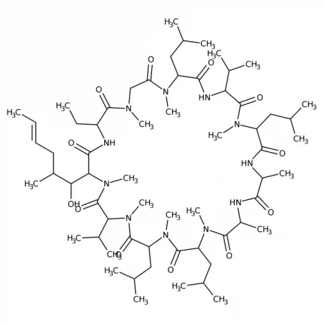 Chemical structure of Cyclosporine A | 59865-13-3