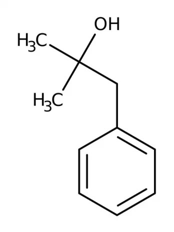 Chemical structure of Alpha-alpha-dimethyl phenethyl alcohol | 100-86-7