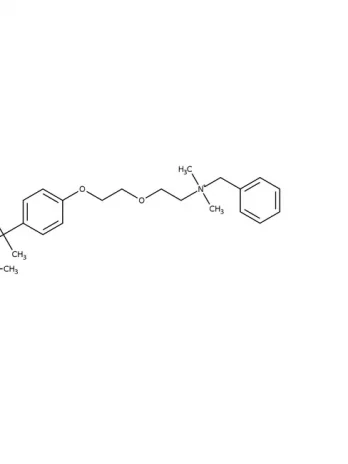 Chemical structure of Benzethonium chloride | 121-54-0