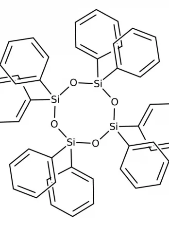 Chemical structure of Octaphenylcyclotetrasiloxane | 546-56-5