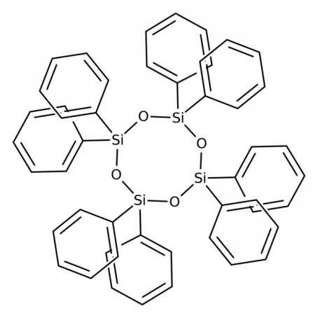 Chemical structure of Octaphenylcyclotetrasiloxane | 546-56-5