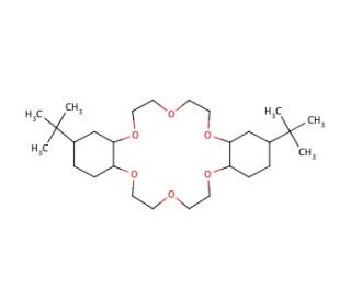 Chemical structure of 4′,4″(5″)-Di-tert-butyldicyclohexano-18-crown-6 | 223719-29-7