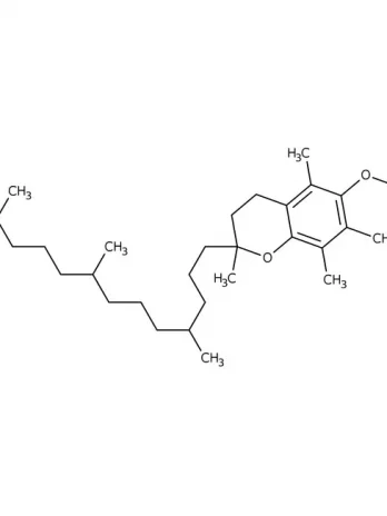 Chemical structure of Alpha tocopherol acetate | 58-95-7