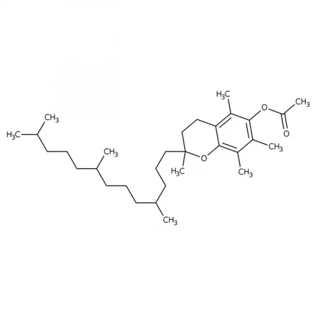 Chemical structure of Alpha tocopherol acetate | 58-95-7