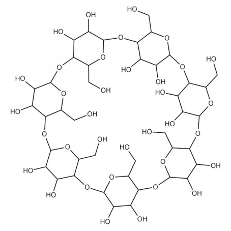 Chemical structure of β-Cyclodextrin | 7585-39-9