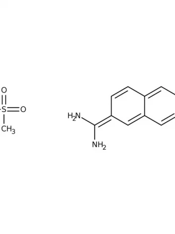 Chemical structure of 6-Amindini-2-naphthol methanesulfonate | 82957-06-0