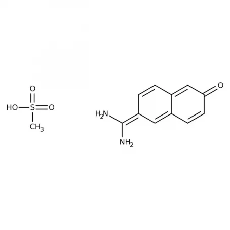 Chemical structure of 6-Amindini-2-naphthol methanesulfonate | 82957-06-0