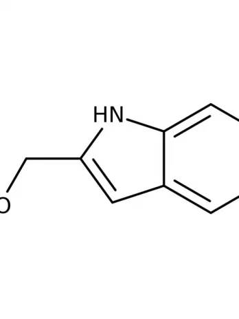 Chemical structure of 1 H-Indole-2-methanol | 24621-70-3