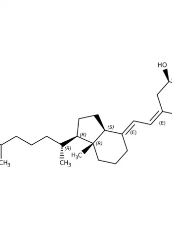 Chemical structure of Vitamin D3 500,000 Beadlets | 67-97-0