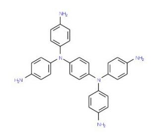 Chemical structure of N,N,N’,N’-Tetrakis (4-aminophenyl)-1,4-phenylenediamine | 3283-07-6
