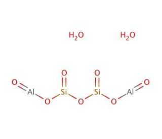 Chemical structure of Aluminum silicate dihydrate (Kaolin USP Powder) | 1332-58-7