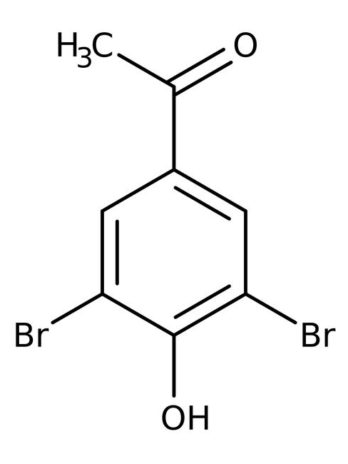 Chemical structure of 3’,5’-Dibromo-4’-hydroxyacetophenone | 2887-72-1