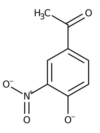 Chemical structure of 4’Hydroxy-3’-nitroacetophenone | 6322-56-1