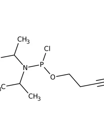 Chemical structure of 2-Cyanoethyl diisopropylchlorophos-phoramidite,14.0%-15.7%CL | 89992-70-1