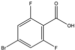 Chemical structure of 4-Bromo-2,6-difluorobenzoic acid | 183065-68-1
