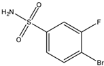 Chemical structure of 4-Bromo-3-fluorobenzenesulfonamide | 263349-73-1
