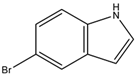 Chemical structure of 5-Bromo indole | 10075-50-0